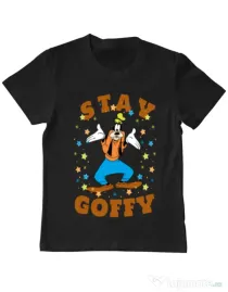 Tricou ADLER copil Stay Goofy Negru