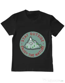 Tricou ADLER copil Stay outside Negru