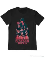 Tricou ADLER copil Stranger team Negru