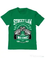 Tricou ADLER copil Street Law Verde mediu