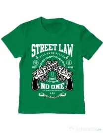Tricou ADLER copil Street Law Verde mediu