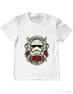 Tricou ADLER copil Sugar Skull Trooper Alb