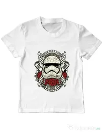 Tricou ADLER copil Sugar Skull Trooper Alb