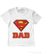 Tricou ADLER copil Super Dad Alb