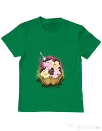 Tricou ADLER copil sweet ice cream lettering Verde mediu