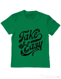 Tricou ADLER copil Take it easy Verde mediu