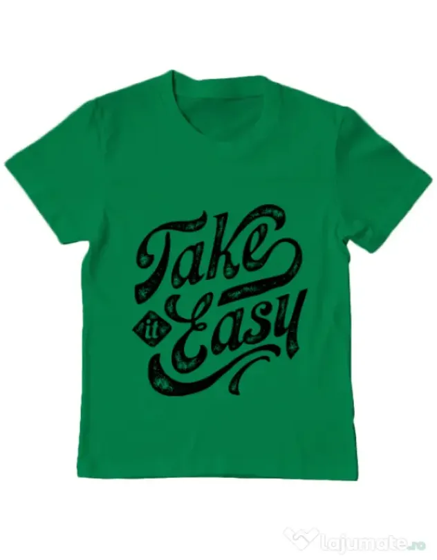 Tricou ADLER copil Take it easy Verde mediu