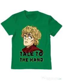 Tricou ADLER copil Talk to the hand Verde mediu