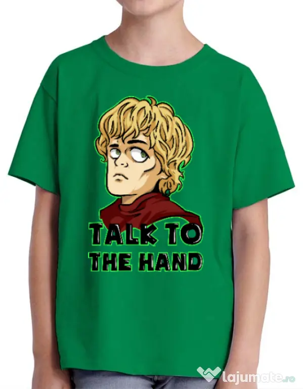 Tricou ADLER copil Talk to the hand Verde mediu