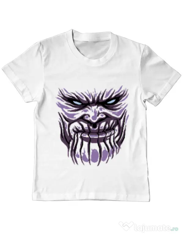 Tricou ADLER copil Thanos mask Alb