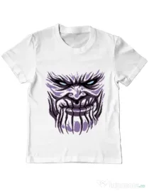 Tricou ADLER copil Thanos mask Alb