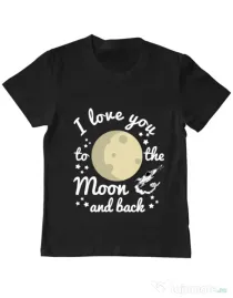 Tricou ADLER copil To the moon and back Negru