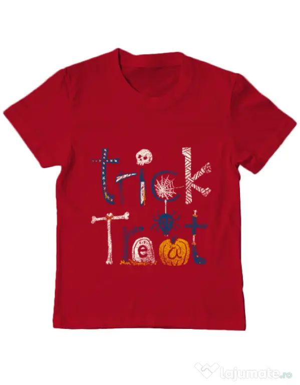 Tricou ADLER copil Trick or Treat Rosu
