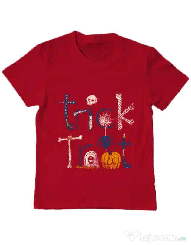 Tricou ADLER copil Trick or Treat Rosu