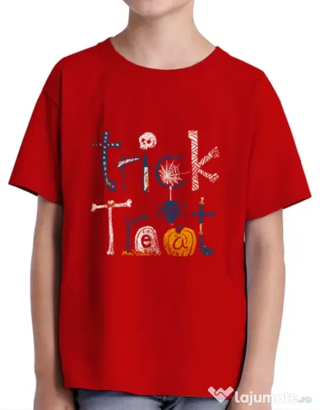 Tricou ADLER copil Trick or Treat Rosu