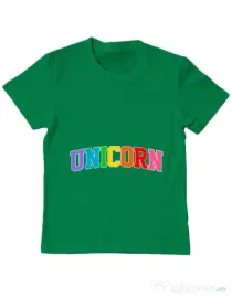 Tricou ADLER copil Unicorn Verde mediu