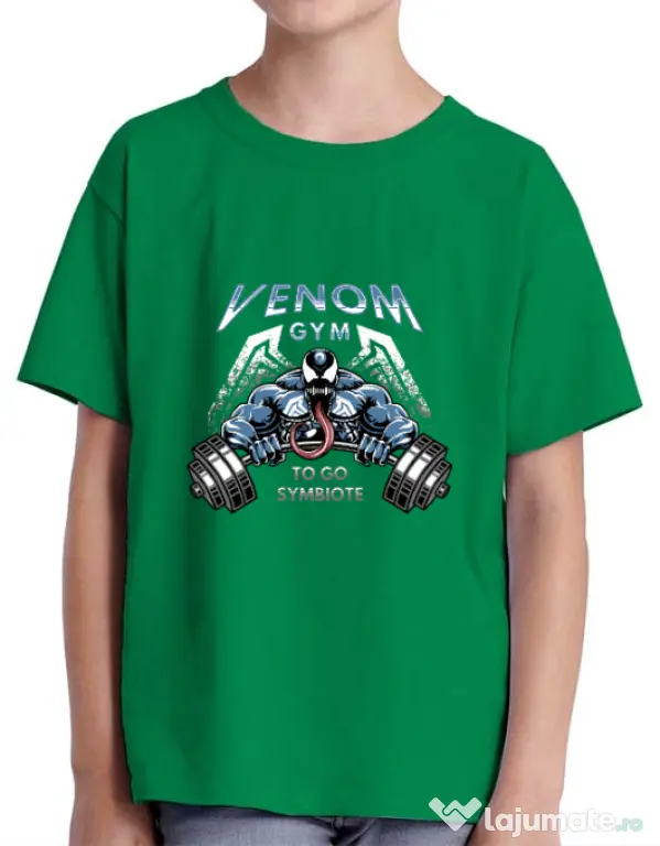 Tricou ADLER copil Venom gym Verde mediu