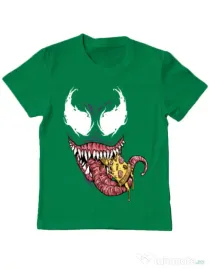 Tricou ADLER copil Venom pizza Verde mediu