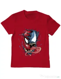 Tricou ADLER copil Venom vs Spiderman Rosu