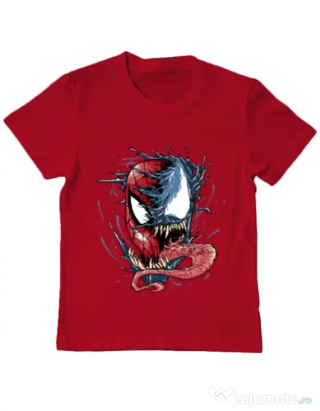 Tricou ADLER copil Venom vs Spiderman Rosu