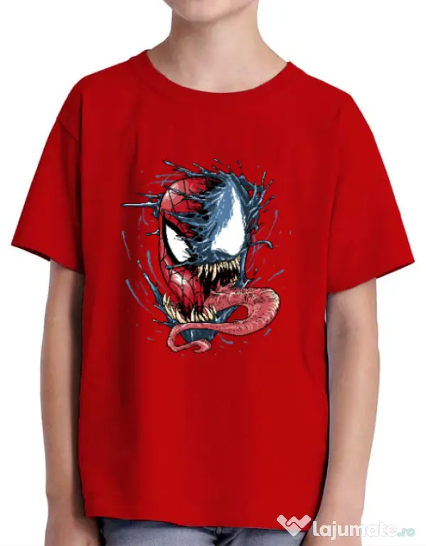 Tricou ADLER copil Venom vs Spiderman Rosu