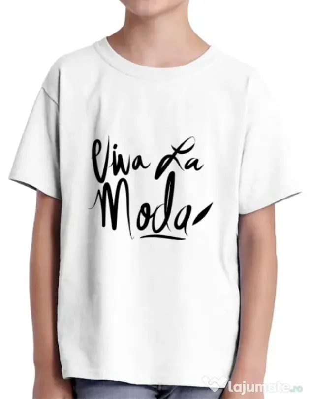 Tricou ADLER copil Viva la moda Alb