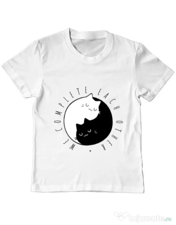 Tricou ADLER copil We complete each other Alb