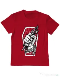 Tricou ADLER copil Work or Die Rosu