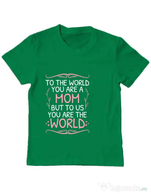 Tricou ADLER copil You are the world Verde mediu
