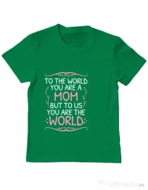 Tricou ADLER copil You are the world Verde mediu
