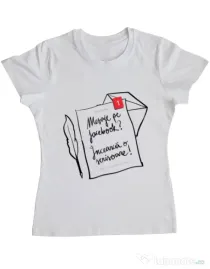 Tricou ADLER dama Incearca o scrisoare Alb