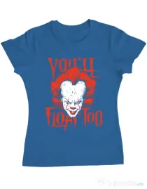 Tricou ADLER dama You ll float too Albastru azuriu