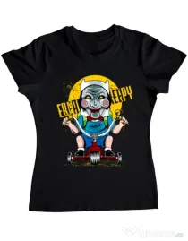 Tricou ADLER dama Real terror Negru
