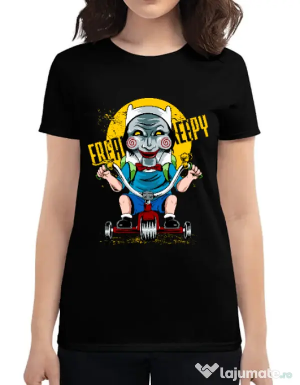 Tricou ADLER dama Real terror Negru
