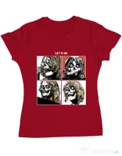 Tricou ADLER dama Let it be Rosu 