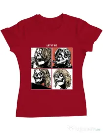 Tricou ADLER dama Let it be Rosu