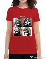 Tricou ADLER dama Let it be Rosu 