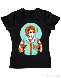 Tricou ADLER dama Clown killer Negru