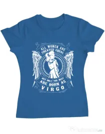Tricou ADLER dama The best women are born as Virgo Albastru azuriu