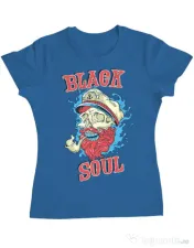 Tricou ADLER dama Black soul Albastru azuriu 