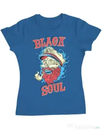 Tricou ADLER dama Black soul Albastru azuriu