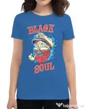 Tricou ADLER dama Black soul Albastru azuriu 