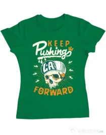Tricou ADLER dama Keep pushing Verde mediu
