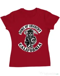 Tricou ADLER dama Sons of anarchy Rosu