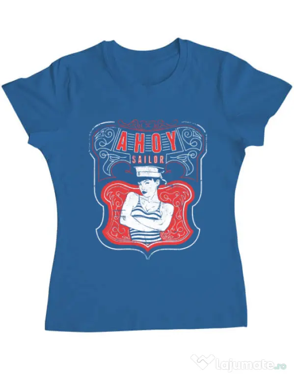 Tricou ADLER dama Ahoy sailor Albastru azuriu