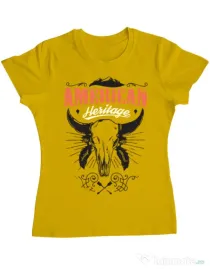 Tricou ADLER dama American heritage Galben