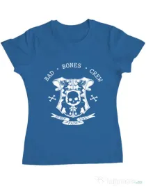 Tricou ADLER dama Bad bones crew crest Albastru azuriu