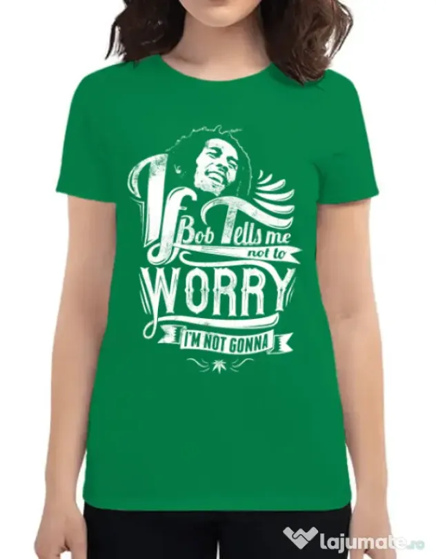Tricou ADLER dama Bob tells me Verde mediu