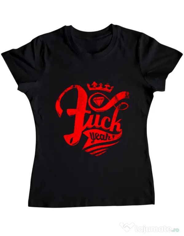 Tricou ADLER dama Fuck yeah Negru