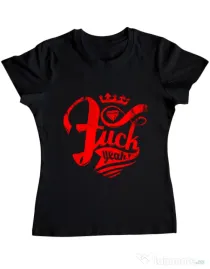 Tricou ADLER dama Fuck yeah Negru
